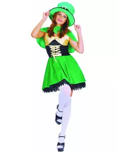 St. Patricks dag-nissekostyme til dame, Størrelse: Medium