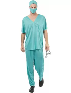 Doktorkostyme for menn, Størrelse: Medium