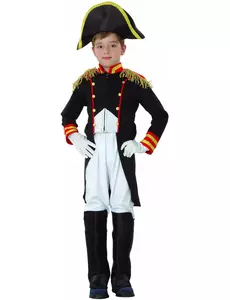 Napoleon-kostyme til gutter, Størrelse: 7–9 år (120–130 cm)