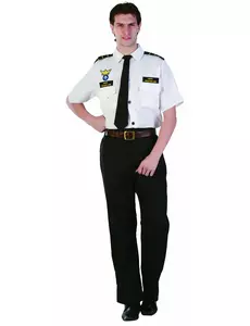 Men's airline pilot costume, Size: Large