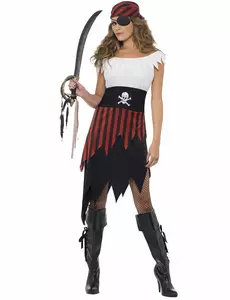 Women's lace pirate costume, Size: Large