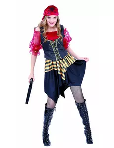 Pirate costume with tulle for women, Size: Medium/Large