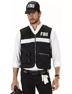 Adult FBI Police Costume, Size: X-Large