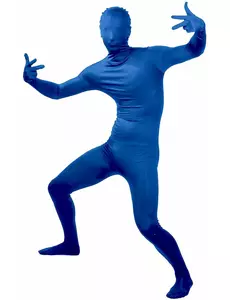 Blått andre hudkostyme for voksne, Størrelse: X-Large