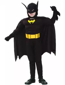 Boys' bat superhero costume, Size: 10-12 years (130-140 cm)
