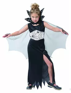 Halloween-edderkoppheksekostyme til jenter, Størrelse: 7–9 år (120–130 cm)