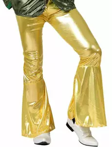 Herrers gullfargede diskobukser, Størrelse: X-Small/Small