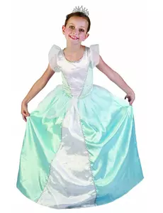 Blått prinsessekostyme til jenter, Størrelse: 7–9 år (120–130 cm)