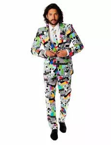 Mr. Technicolor kostyme for menn Opposuits, Størrelse: X-Large (EU 56-58)