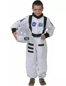 Hvitt astronautkostyme for barn, Størrelse: 10–12 år (140 cm)