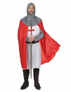 Middelaldersk korsridderkostyme for menn, Størrelse: X-Large