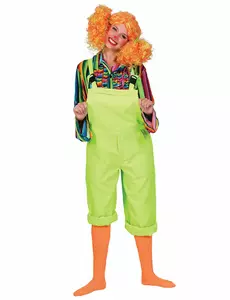 Fluorescerende grønn jumpsuit-kostyme for voksne, Størrelse: Small