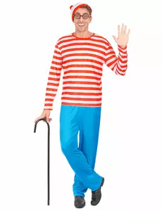 Stripete turgåerkostyme for menn, Størrelse: Small