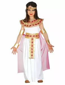 Pink and gold Egyptian costume for girls, Size: 10-12 years (142-148 cm)