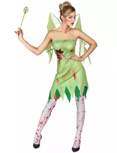 Bloody green fairy costume for women, Size: Medium
