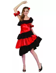 Flamencokostyme for kvinner, Størrelse: Medium