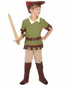 Woodland man costume for boys, Size: 7-9 years (120-130 cm)