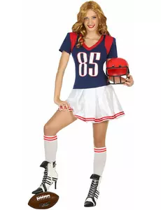 American football player costume for women, Size: Medium/Large
