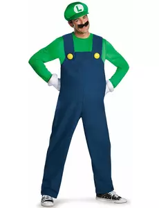 Luigi Deluxe Adult Costume, Size: Large/X-Large