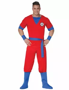 Adult red manga costume, Size: X-Large (54-56)