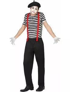 Mimebuksekostyme for menn, Størrelse: X-Large