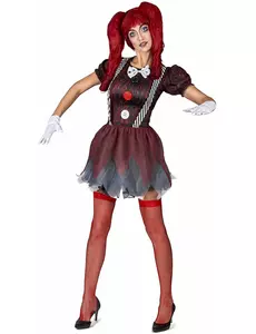 Skummelt dukkekostyme for kvinner, Størrelse: Medium