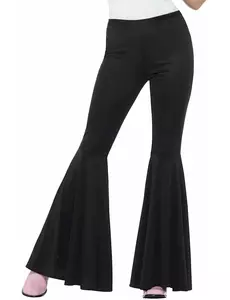 Svarte elefantbens discobukser til dame, Størrelse: Small/Medium