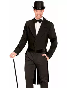Svart frakk for voksne, Størrelse: Large