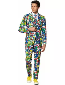 Mr. Super Mario voksenkostyme Motsetninger, Størrelse: Medium (EU 48-50)