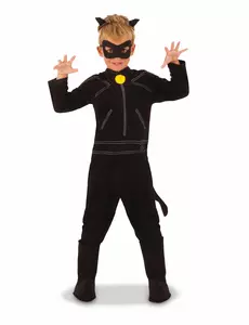 Classic Miraculous Black Cat Costume for Kids, Size: 5-6 years (110 to 116 cm)