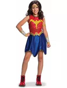 Klassisk Wonder Woman Justice League-kostyme for jenter, Størrelse: 5–6 år (110 – 116 cm)