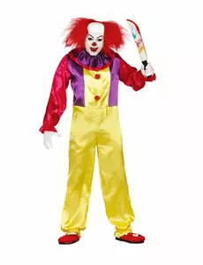 Morderklovnekostyme for voksne, Størrelse: Medium