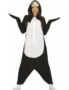 Adult penguin jumpsuit costume, Size: Large