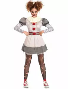 Creepy clown costume for women, Size: X-Large (46-48)