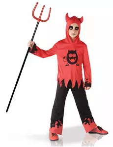 Devil costume with moving eyes for boys, Size: 5-6 years (110 to 116 cm)