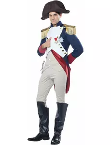 Luksuriøst fransk keiser Napoleon-kostyme for menn, Størrelse: X-Large
