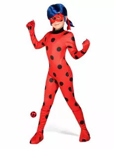 Complete Miraculous Ladybug costume for children with accessories, Size: 4-5 years (100-110 cm)
