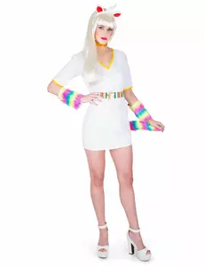 Mytisk enhjørningkostyme for kvinner, Størrelse: Medium