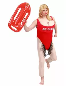 Funny lifeguard costume for men, Size: Large (52-54)