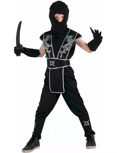 Shuriken-stjerne-ninjakostyme til gutter, Størrelse: 7–9 år (120–130 cm)