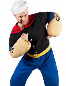 Popeye-kostyme for voksne, Størrelse: Medium