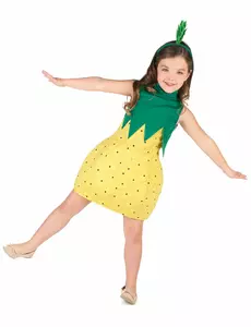 Pineapple dress costume for girls, Size: 7-9 years (M)