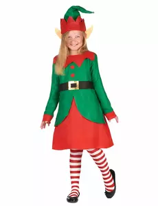 Girls' Christmas elf dress costume, Size: 7-9 years (M)