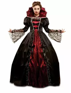 Luksuriøst barokk vampyrkostyme for kvinner til Halloween, Størrelse: Medium/Large