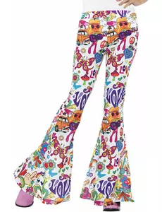 60-talls hippiebukser til dame, Størrelse: Large