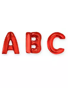 Red letter foil balloon 1 m, Size: D