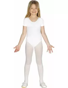 Children's white short-sleeved bodysuit, Size: 10-12 years (142-148 cm)