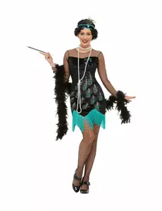 1920s peacock costume for women, Size: Large