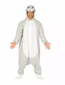 Flodhest-kostyme til voksne, Størrelse: Large (52-54)