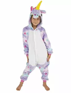 Barnas enhjørningsjumpsuit med stjerner, Størrelse: 7–9 år (128 cm)